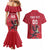 Custom Wales Rugby Couples Matching Mermaid Dress and Hawaiian Shirt Welsh Dragon Mascot Red Version