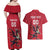 Custom Wales Rugby Couples Matching Off Shoulder Maxi Dress and Hawaiian Shirt Welsh Dragon Mascot Red Version