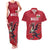 Custom Wales Rugby Couples Matching Tank Maxi Dress and Hawaiian Shirt Welsh Dragon Mascot Red Version