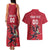 Custom Wales Rugby Couples Matching Tank Maxi Dress and Hawaiian Shirt Welsh Dragon Mascot Red Version