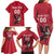 Custom Wales Rugby Family Matching Long Sleeve Bodycon Dress and Hawaiian Shirt Welsh Dragon Mascot Red Version - Wonder Print Shop