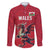 Custom Wales Rugby Family Matching Long Sleeve Bodycon Dress and Hawaiian Shirt Welsh Dragon Mascot Red Version - Wonder Print Shop