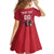 Custom Wales Rugby Family Matching Off The Shoulder Long Sleeve Dress and Hawaiian Shirt Welsh Dragon Mascot Red Version