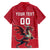 Custom Wales Rugby Family Matching Off The Shoulder Long Sleeve Dress and Hawaiian Shirt Welsh Dragon Mascot Red Version