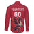 Custom Wales Rugby Family Matching Off The Shoulder Long Sleeve Dress and Hawaiian Shirt Welsh Dragon Mascot Red Version