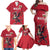 Custom Wales Rugby Family Matching Off Shoulder Maxi Dress and Hawaiian Shirt Welsh Dragon Mascot Red Version - Wonder Print Shop