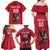 Custom Wales Rugby Family Matching Off Shoulder Maxi Dress and Hawaiian Shirt Welsh Dragon Mascot Red Version - Wonder Print Shop