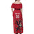 Custom Wales Rugby Family Matching Off Shoulder Maxi Dress and Hawaiian Shirt Welsh Dragon Mascot Red Version - Wonder Print Shop