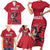 Custom Wales Rugby Family Matching Short Sleeve Bodycon Dress and Hawaiian Shirt Welsh Dragon Mascot Red Version - Wonder Print Shop