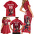 Custom Wales Rugby Family Matching Short Sleeve Bodycon Dress and Hawaiian Shirt Welsh Dragon Mascot Red Version - Wonder Print Shop