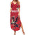 Custom Wales Rugby Family Matching Summer Maxi Dress and Hawaiian Shirt Welsh Dragon Mascot Red Version - Wonder Print Shop