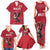 Custom Wales Rugby Family Matching Tank Maxi Dress and Hawaiian Shirt Welsh Dragon Mascot Red Version - Wonder Print Shop