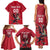 Custom Wales Rugby Family Matching Tank Maxi Dress and Hawaiian Shirt Welsh Dragon Mascot Red Version - Wonder Print Shop