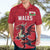 Custom Wales Rugby Hawaiian Shirt Welsh Dragon Mascot Red Version - Wonder Print Shop