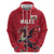 Custom Wales Rugby Hoodie Welsh Dragon Mascot Red Version - Wonder Print Shop