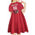 Custom Wales Rugby Kid Short Sleeve Dress Welsh Dragon Mascot Red Version - Wonder Print Shop