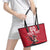 Custom Wales Rugby Leather Tote Bag Welsh Dragon Mascot Red Version