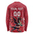 Custom Wales Rugby Long Sleeve Shirt Welsh Dragon Mascot Red Version - Wonder Print Shop