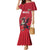 Custom Wales Rugby Mermaid Dress Welsh Dragon Mascot Red Version - Wonder Print Shop