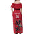 Custom Wales Rugby Off Shoulder Maxi Dress Welsh Dragon Mascot Red Version - Wonder Print Shop