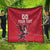 Custom Wales Rugby Quilt Welsh Dragon Mascot Red Version