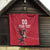 Custom Wales Rugby Quilt Welsh Dragon Mascot Red Version