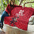 Custom Wales Rugby Quilt Welsh Dragon Mascot Red Version