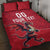 Custom Wales Rugby Quilt Bed Set Welsh Dragon Mascot Red Version - Wonder Print Shop