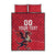 Custom Wales Rugby Quilt Bed Set Welsh Dragon Mascot Red Version - Wonder Print Shop