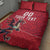 Custom Wales Rugby Quilt Bed Set Welsh Dragon Mascot Red Version - Wonder Print Shop