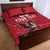 Custom Wales Rugby Quilt Bed Set Welsh Dragon Mascot Red Version - Wonder Print Shop