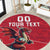 Custom Wales Rugby Round Carpet Welsh Dragon Mascot Red Version