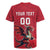 Custom Wales Rugby Rugby Jersey Welsh Dragon Mascot Red Version