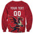 Custom Wales Rugby Sweatshirt Welsh Dragon Mascot Red Version