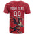 Custom Wales Rugby T Shirt Welsh Dragon Mascot Red Version