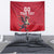 Custom Wales Rugby Tapestry Welsh Dragon Mascot Red Version