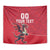 Custom Wales Rugby Tapestry Welsh Dragon Mascot Red Version