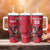 Custom Wales Rugby Tumbler With Handle Welsh Dragon Mascot Red Version