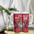 Custom Wales Rugby Tumbler With Handle Welsh Dragon Mascot Red Version