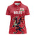 Custom Wales Rugby Women Polo Shirt Welsh Dragon Mascot Red Version