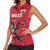 Custom Wales Rugby Women Sleeveless Polo Shirt Welsh Dragon Mascot Red Version