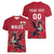 Custom Wales Rugby Women V-Neck T-Shirt Welsh Dragon Mascot Red Version