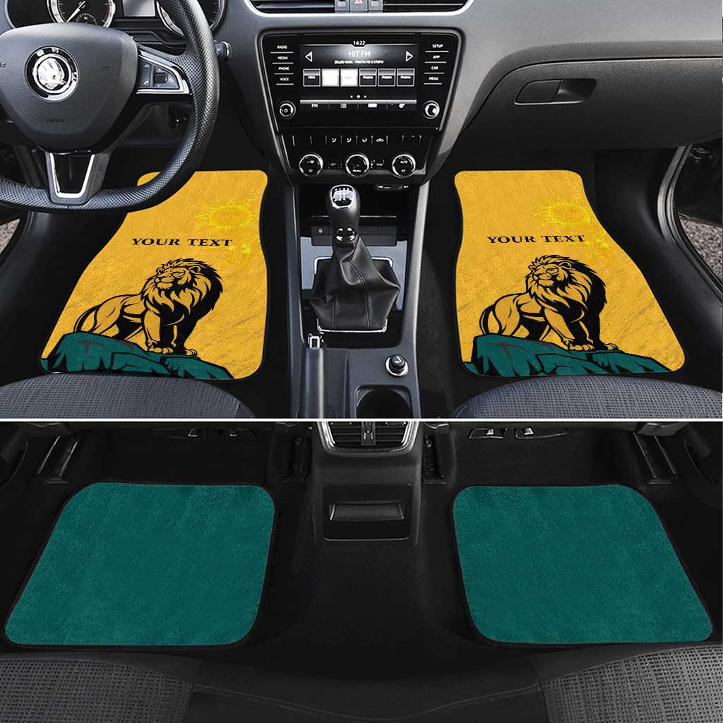 Personalized Sri Lanka Independence Day 1948 Car Mats Lion With Traditional Sun Face