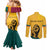 Personalized Sri Lanka Independence Day 1948 Couples Matching Mermaid Dress and Long Sleeve Button Shirt Lion With Traditional Sun Face