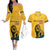 Personalized Sri Lanka Independence Day 1948 Couples Matching Off The Shoulder Long Sleeve Dress and Hawaiian Shirt Lion With Traditional Sun Face