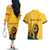 Personalized Sri Lanka Independence Day 1948 Couples Matching Off The Shoulder Long Sleeve Dress and Hawaiian Shirt Lion With Traditional Sun Face