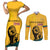 Personalized Sri Lanka Independence Day 1948 Couples Matching Short Sleeve Bodycon Dress and Long Sleeve Button Shirt Lion With Traditional Sun Face