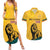 Personalized Sri Lanka Independence Day 1948 Couples Matching Summer Maxi Dress and Hawaiian Shirt Lion With Traditional Sun Face