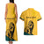 Personalized Sri Lanka Independence Day 1948 Couples Matching Tank Maxi Dress and Hawaiian Shirt Lion With Traditional Sun Face