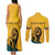 Personalized Sri Lanka Independence Day 1948 Couples Matching Tank Maxi Dress and Long Sleeve Button Shirt Lion With Traditional Sun Face